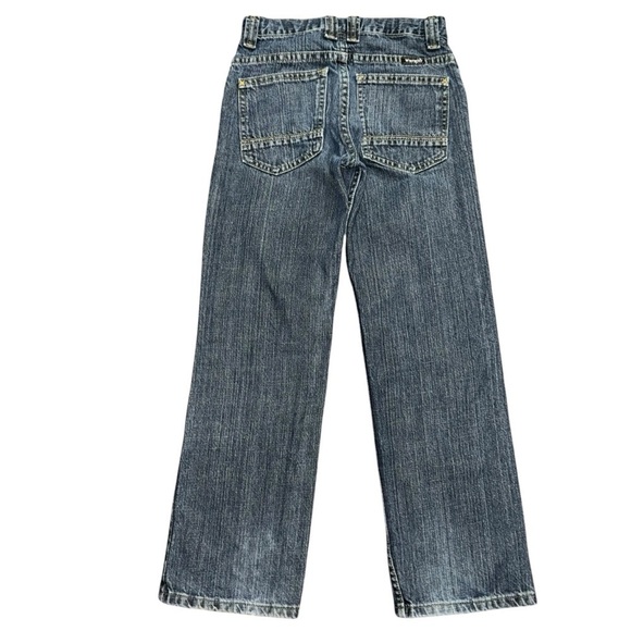 WRANGLER Boys size 10 REG Blue 100% Cotton Straight Leg Adjustable Denim Jeans - Picture 2 of 6